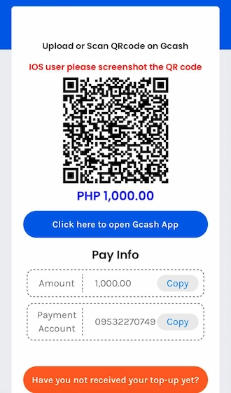 Step 5: Open the GCash app to transfer money by scanning this QR code
